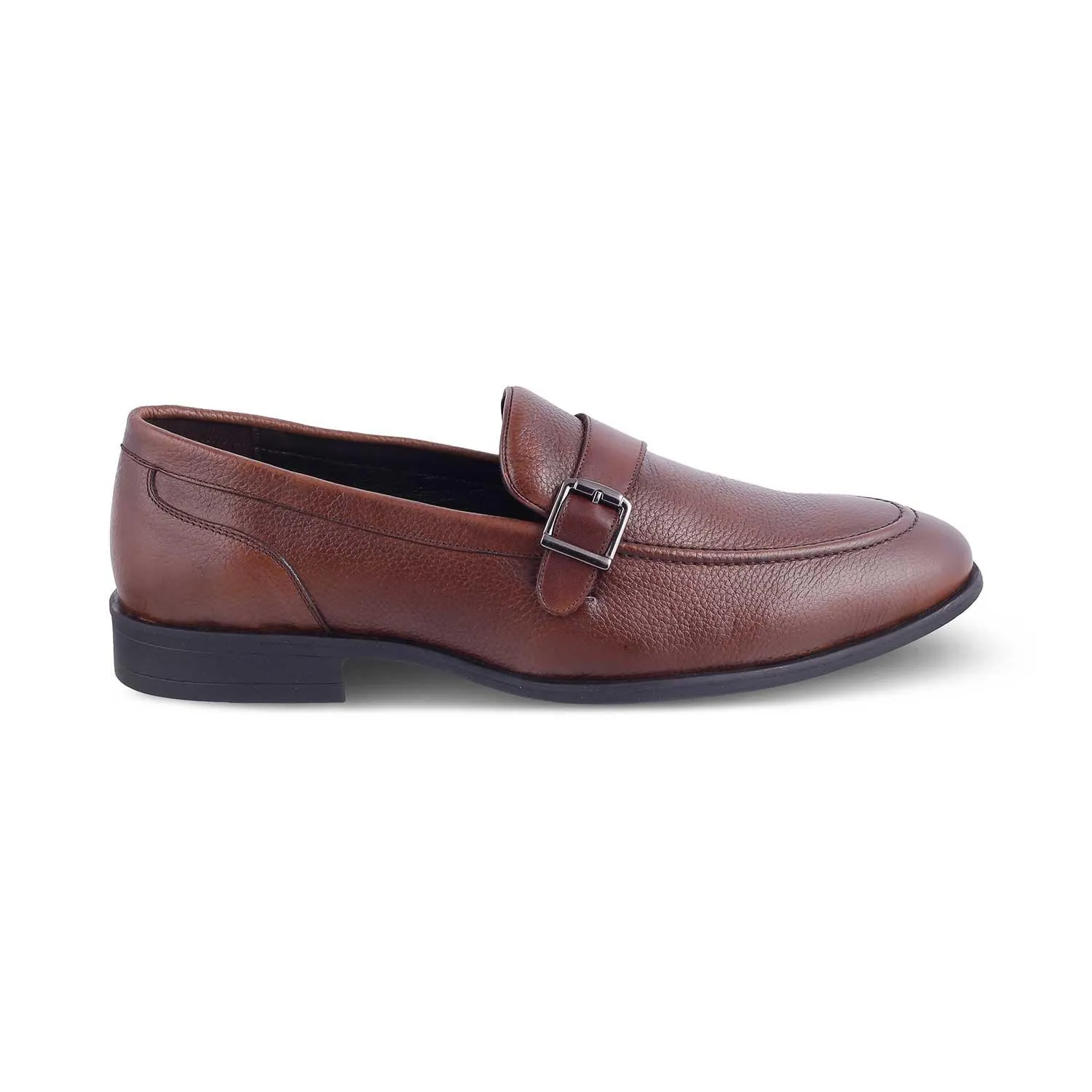 The Heiden Tan Men's Leather Loafers Tresmode