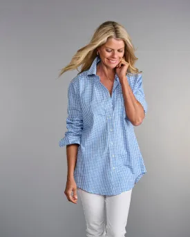 The His and Hers Original Shirt- Nantucket Blue Check Pinpoint