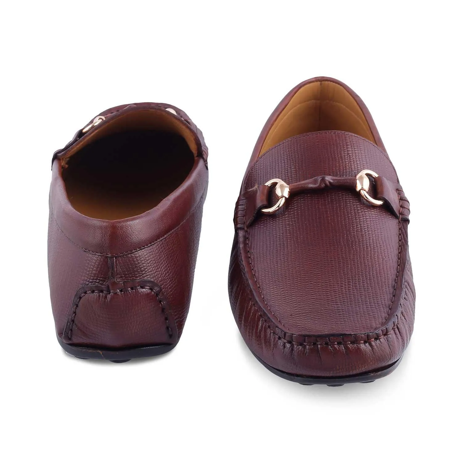 The Mills Tan Men's Leather Driving Loafers Tresmode