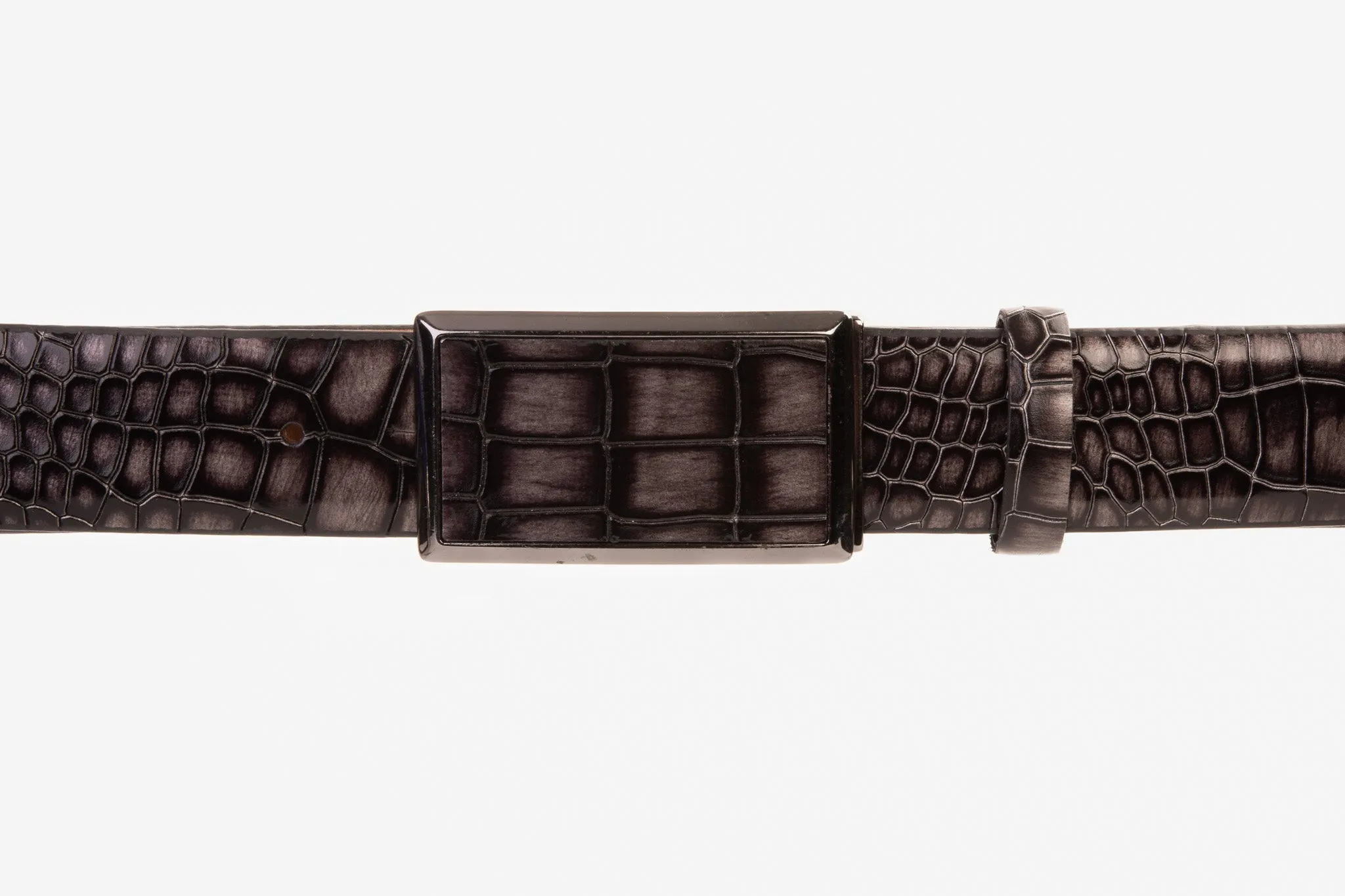 The Mississippi Gray Leather Belt