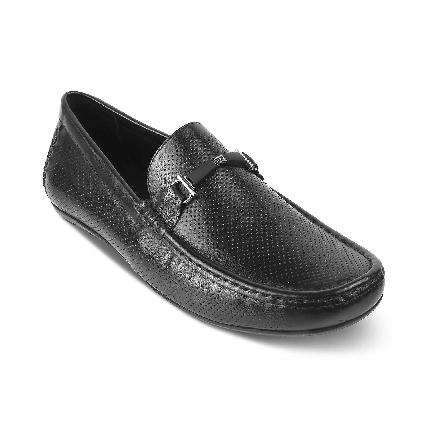 The Open Black Men's Leather Loafers