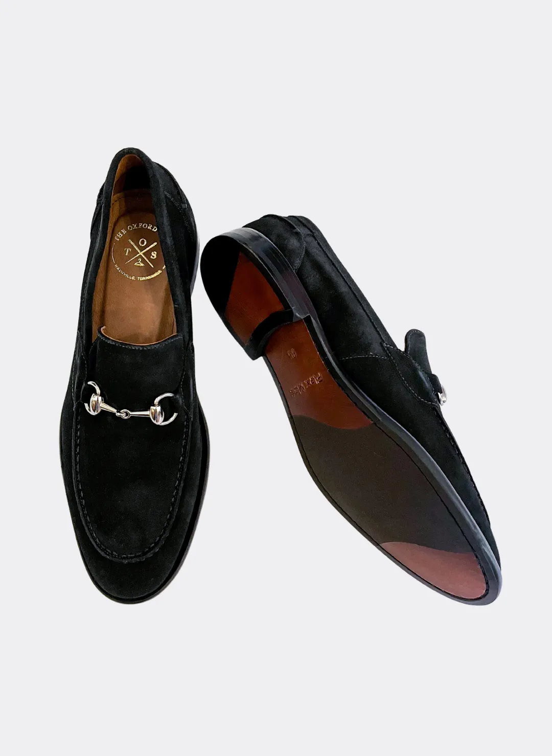 The Oxford Shop Miami Suede Loafer In Black