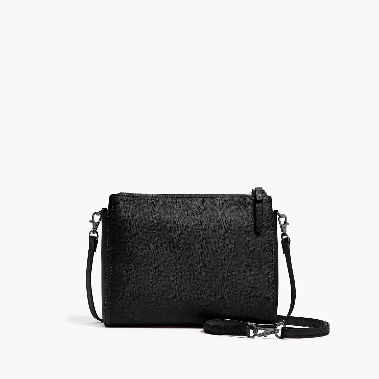 The Pearl - Saffiano Leather - Black / Gunmetal / Grey