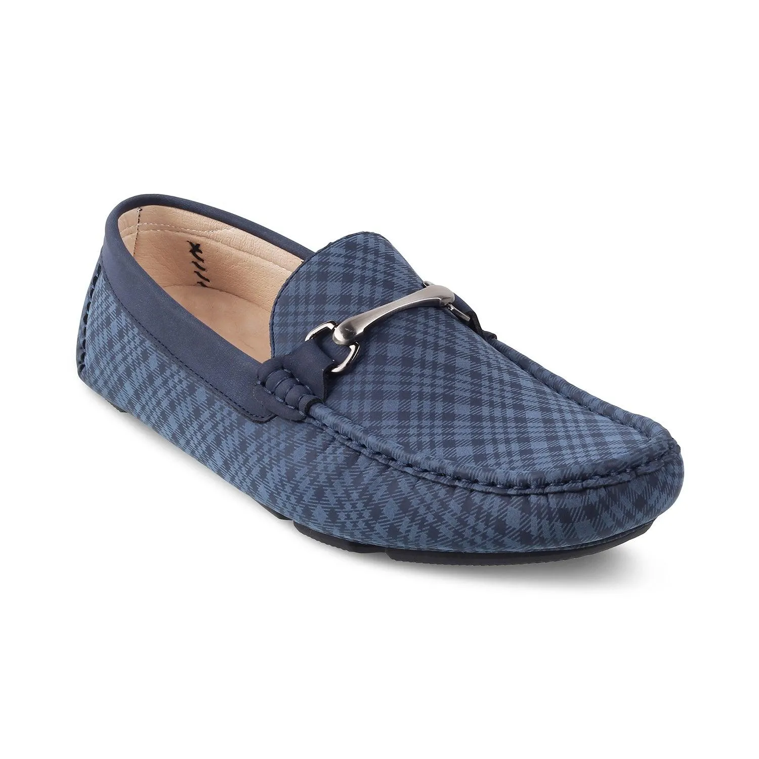 The Pirelli Blue Men's Leather Driving Loafers Tresmode