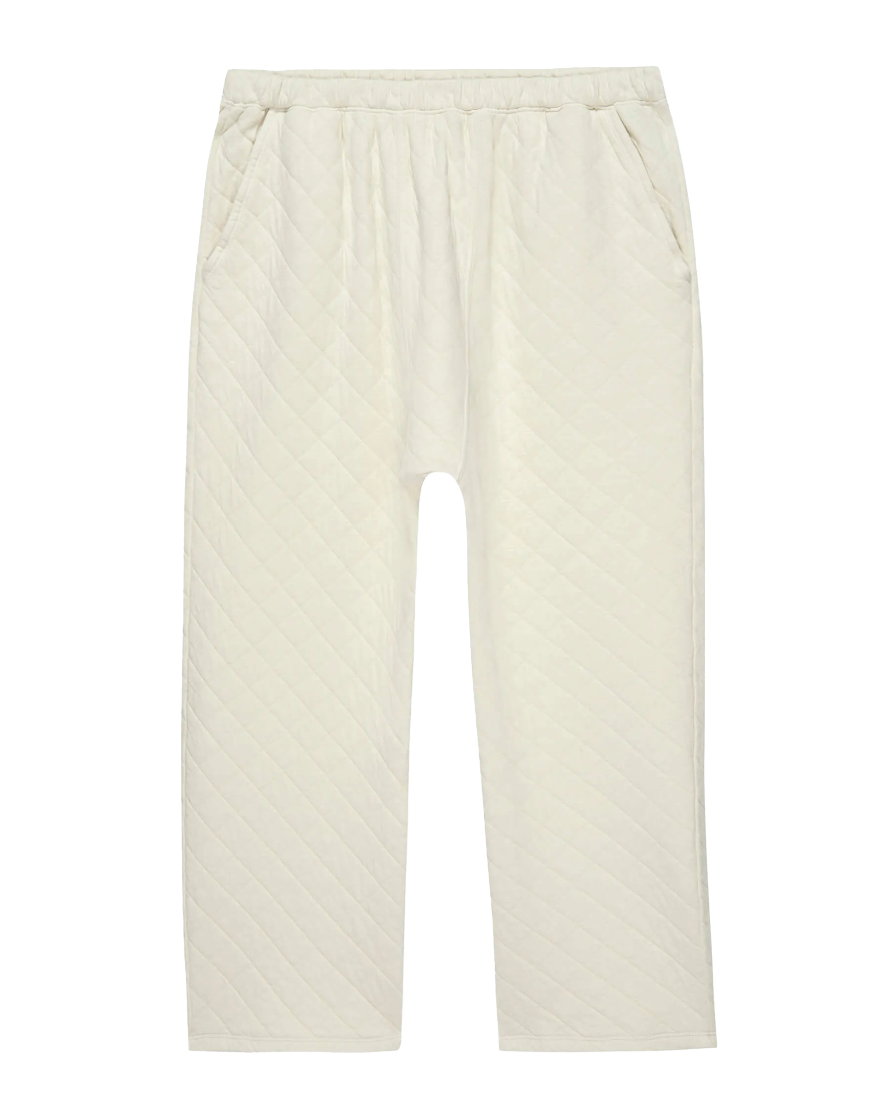 The Quilted Pajama Pant. -- Washed White