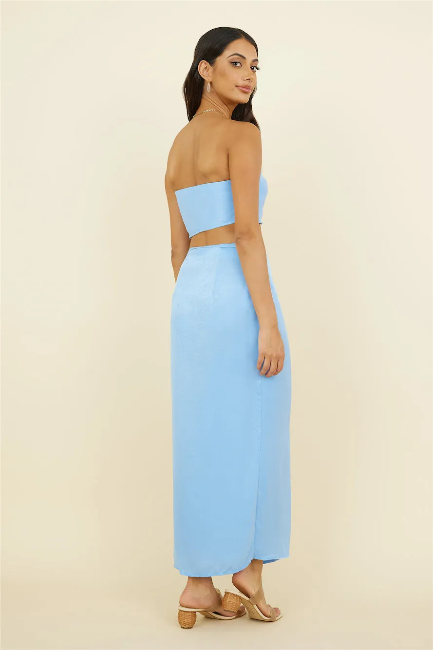 The Right Place Maxi Skirt Blue