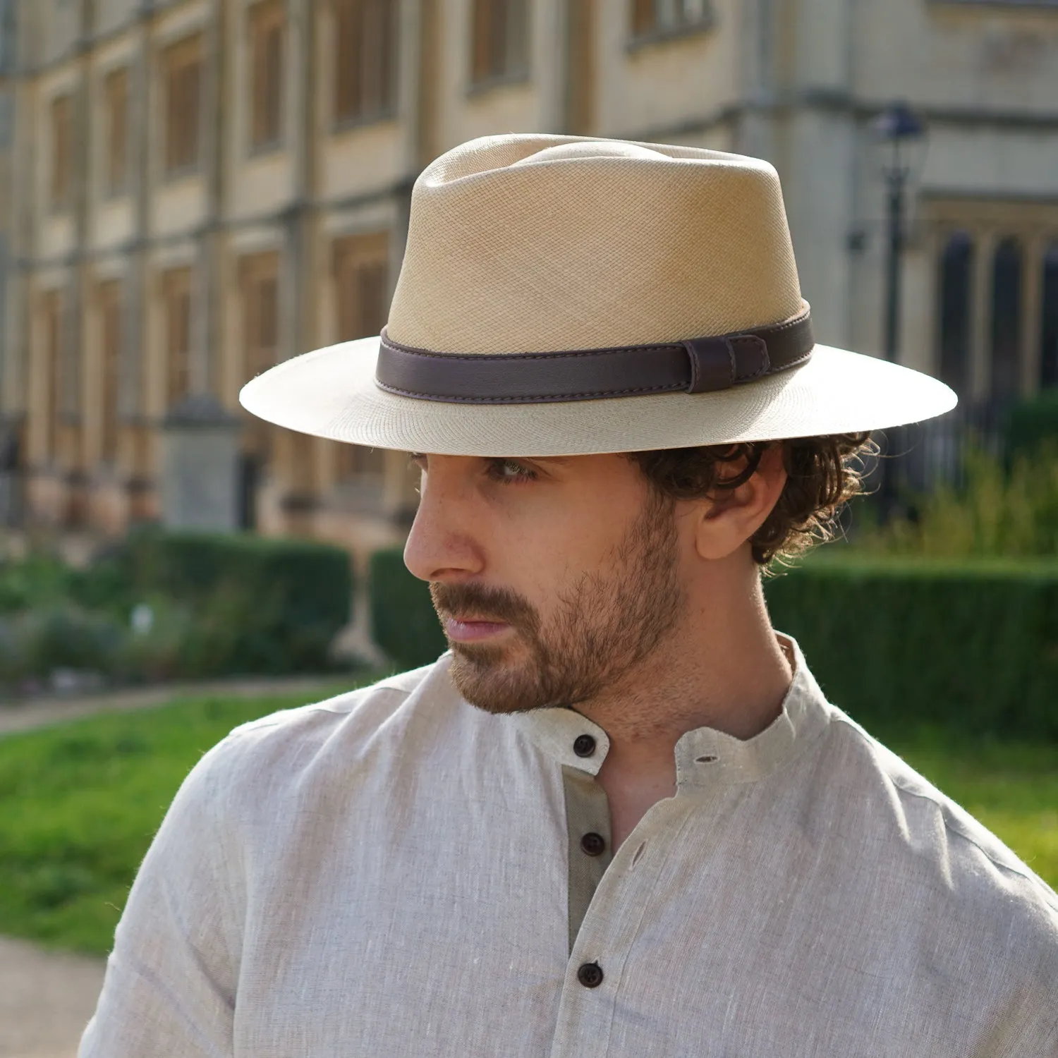 The Savanna - Leather Trimmed Teardrop Panama Hat