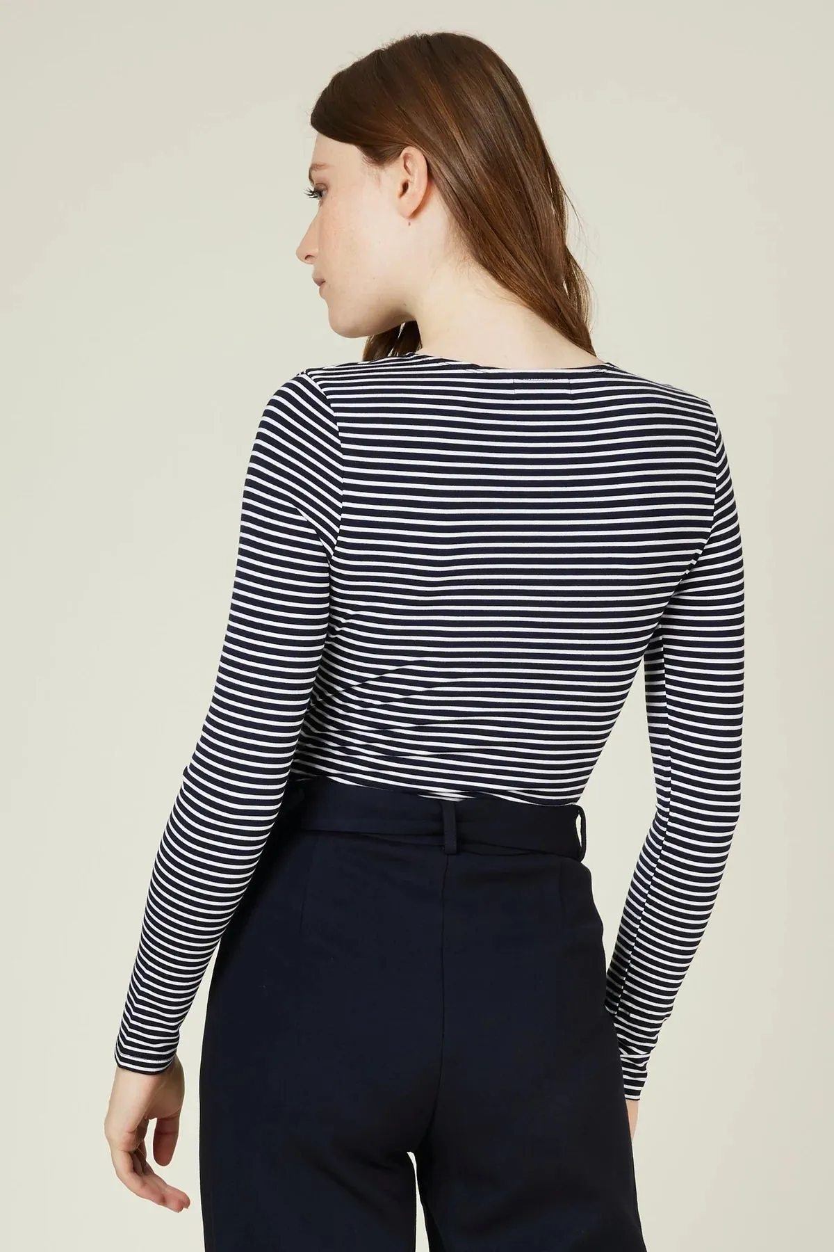 The Ship Striped Bodysuit - Midnight Blue