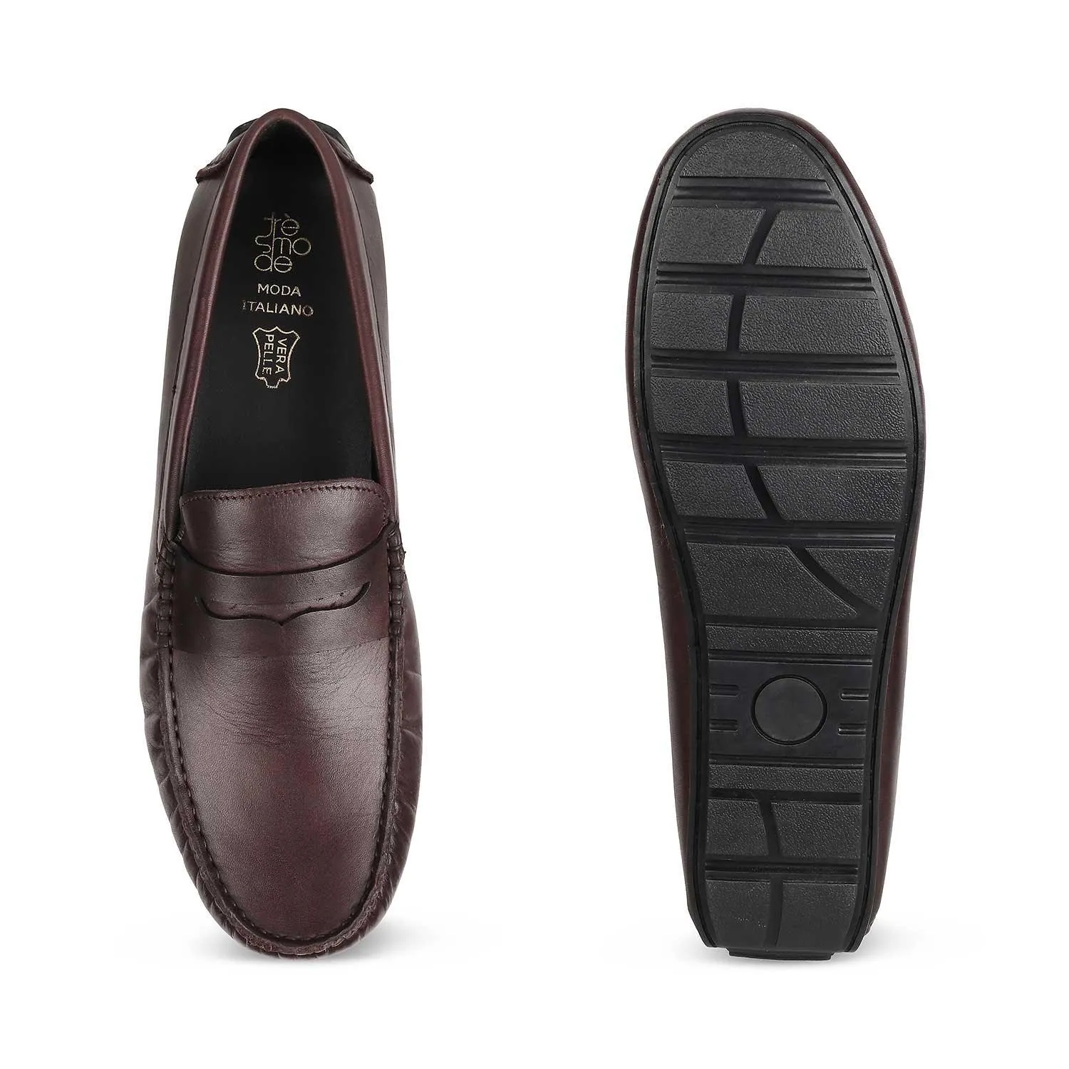 The Sloafer Brown Men's Leather Driving Loafers Tresmode