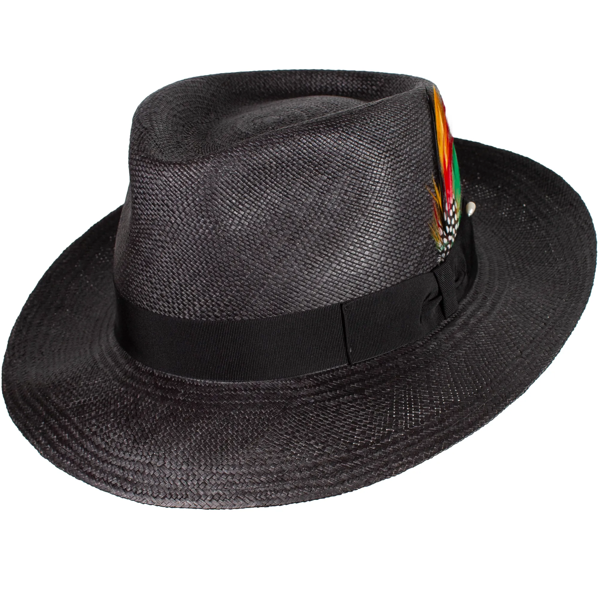 The Sophisticate Panama Straw Hat in Black