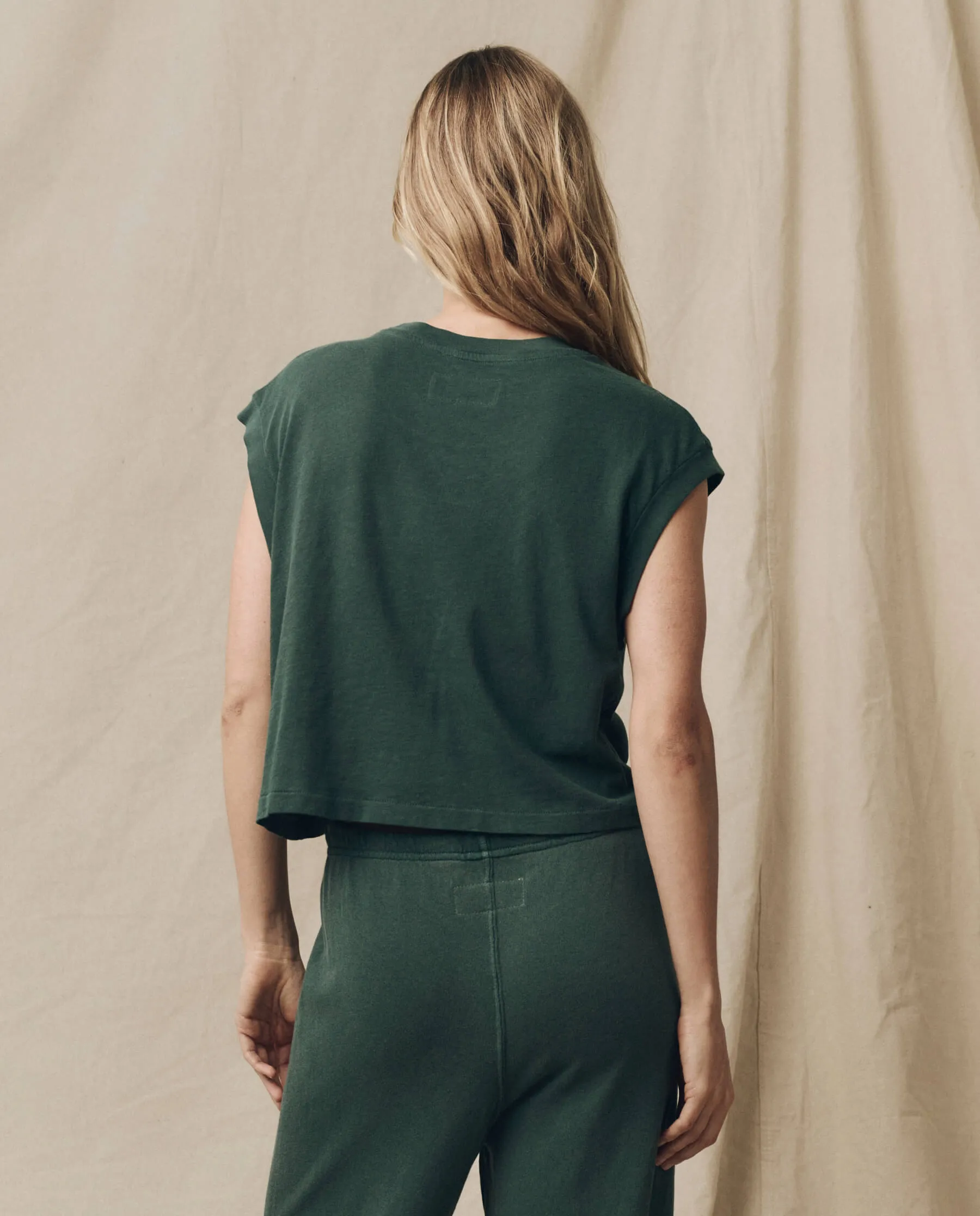 The Square Tee. Solid -- Deep Sea Green