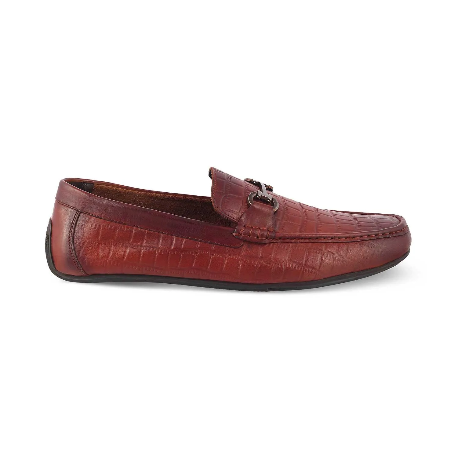 The Yoxile Tan Men's Leather Driving Loafers Tresmode