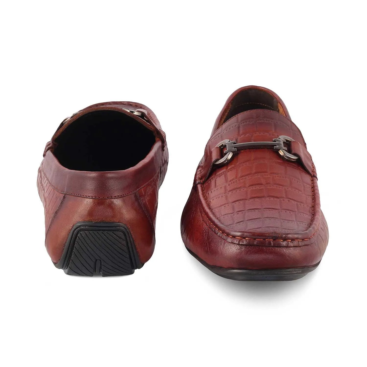 The Yoxile Tan Men's Leather Driving Loafers Tresmode