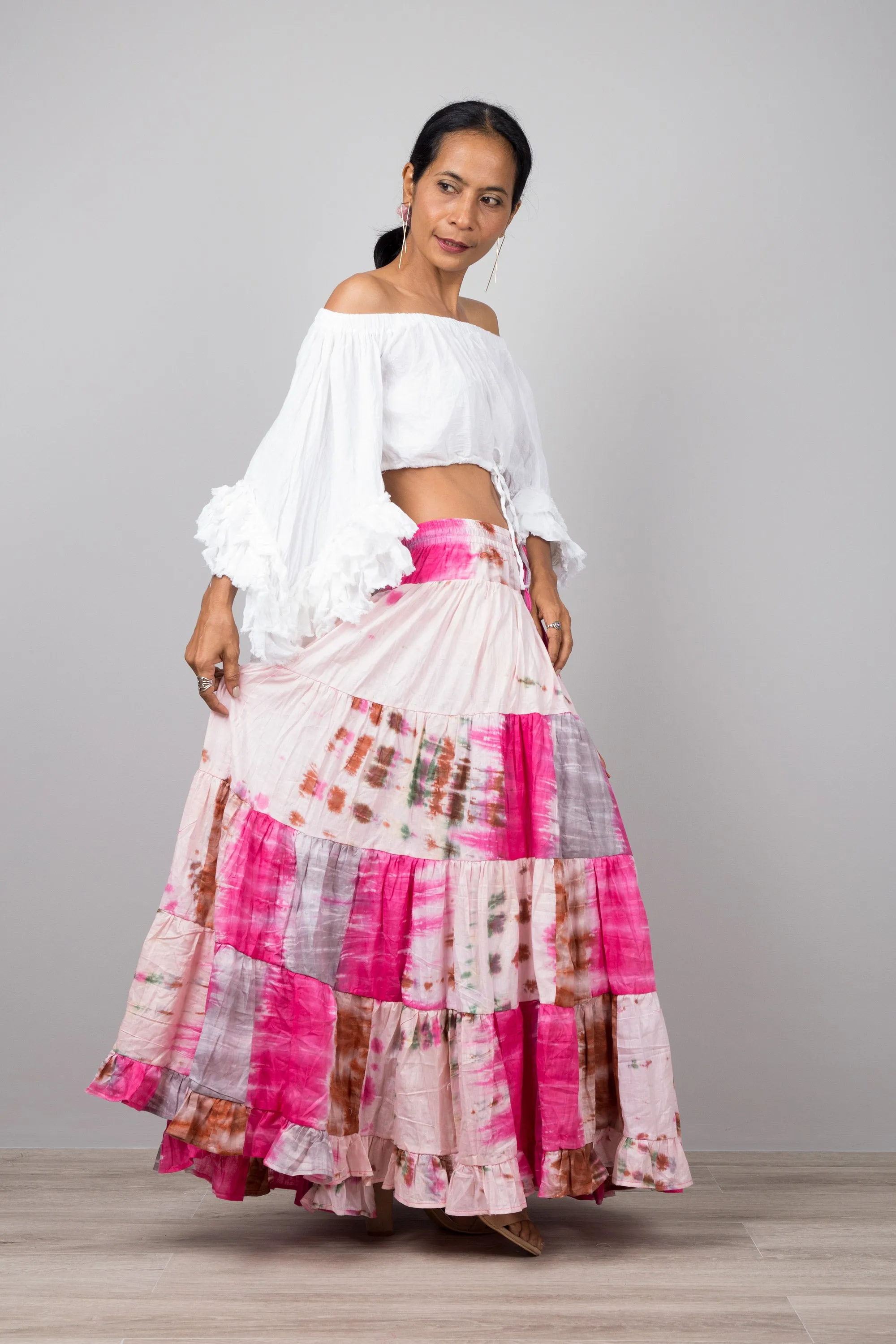 Tiered Peasant Skirt - Hippie Skirt