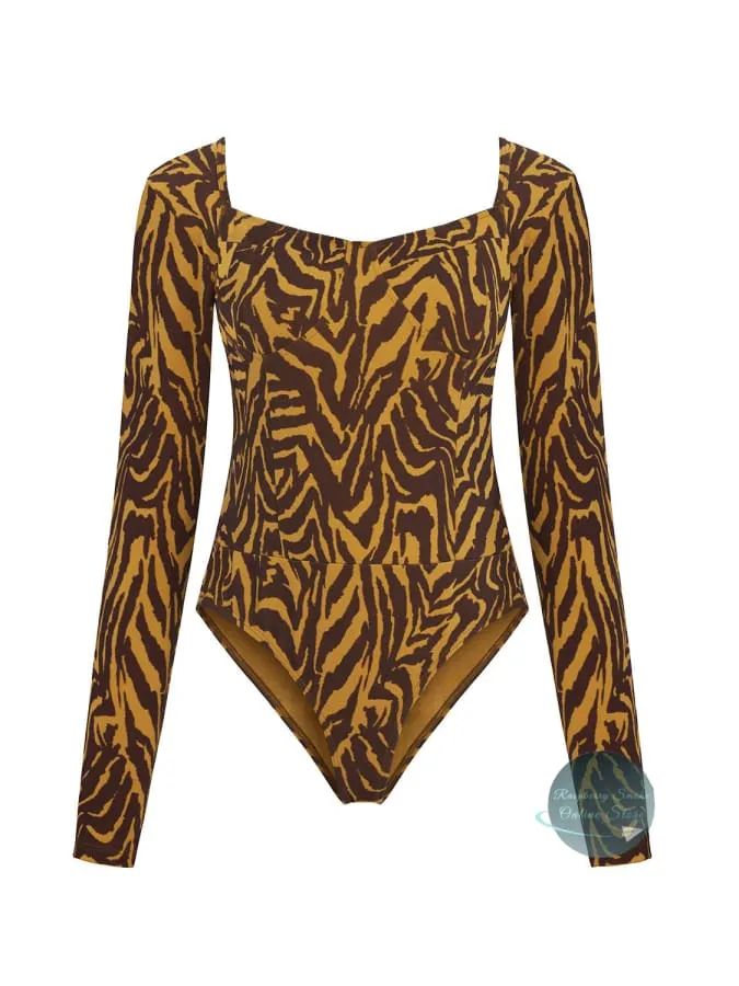 Tiger Print Bodysuit