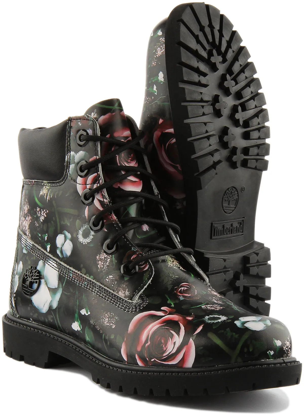 Timberland 6 inch A2M7G In Black Flower For Women