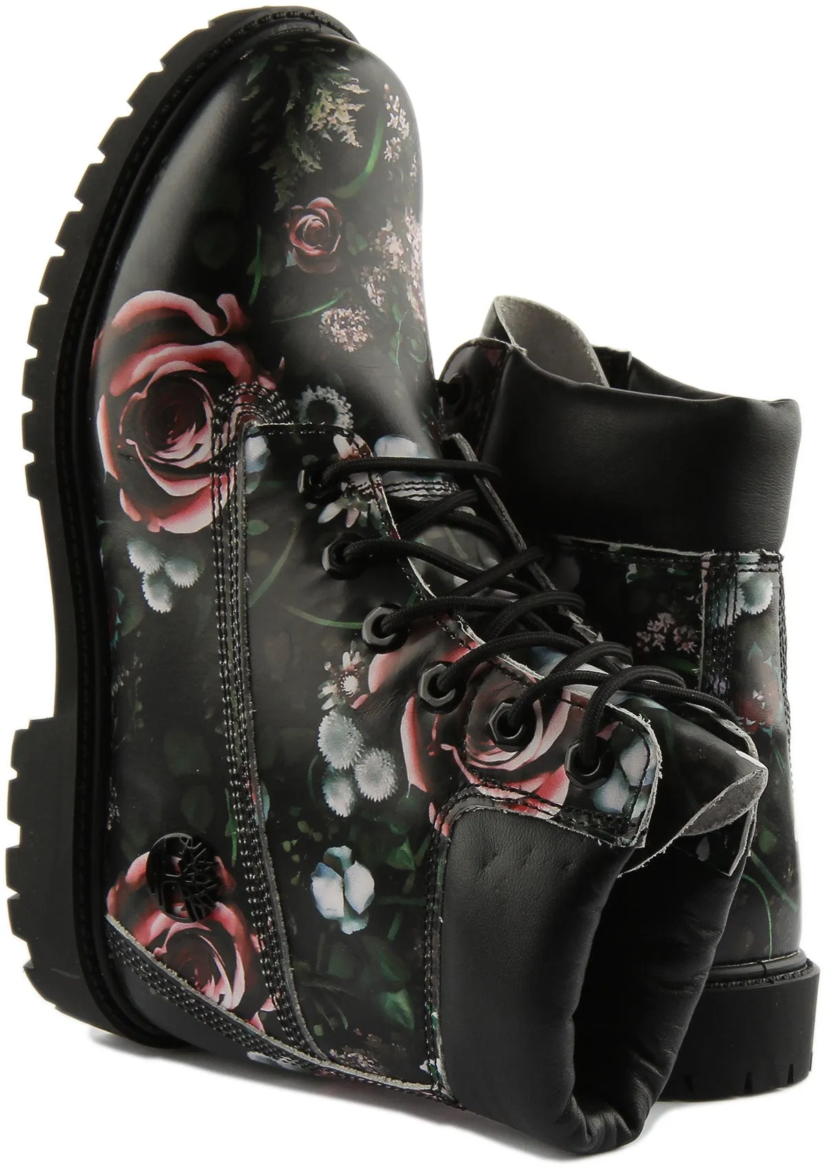 Timberland 6 inch A2M7G In Black Flower For Women