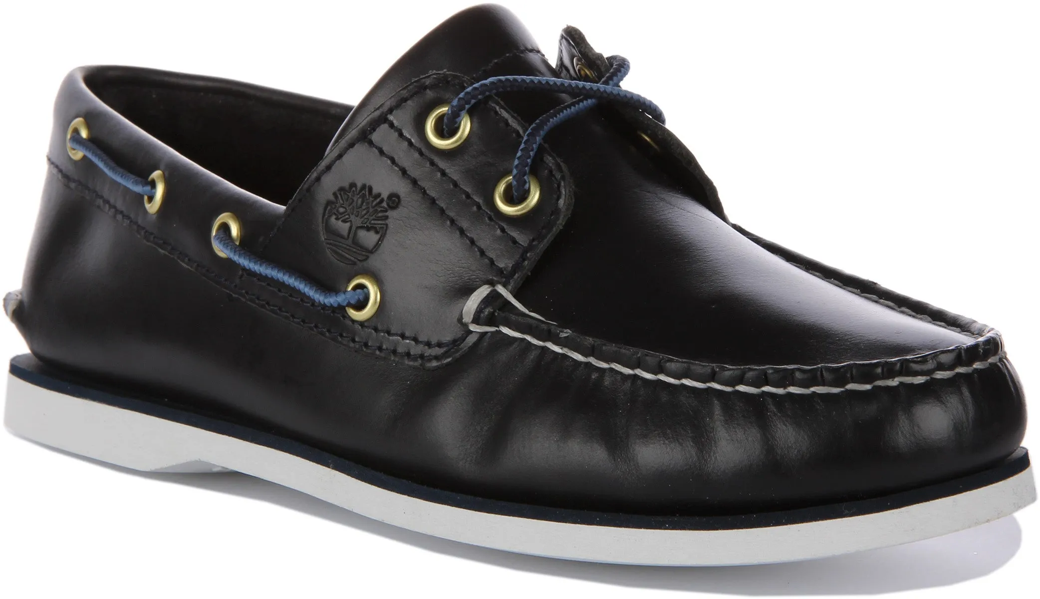 Timberland A5Qu8 2 Eyelet Boat Shoes In Navy For Men