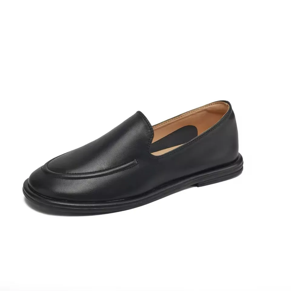 Timeless Elegance: Women's Handmade Genuine Leather Loafers