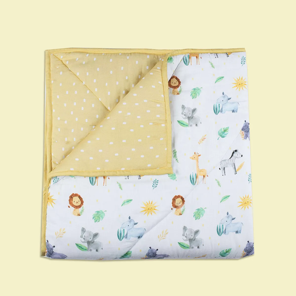 Tiny Snooze  organic quilt- into the wild