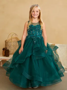 TK7018 Emerald Green Princess Dress  (2-18 years)