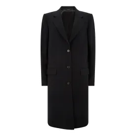 Tonal Stripe Wool Cashmere Coat