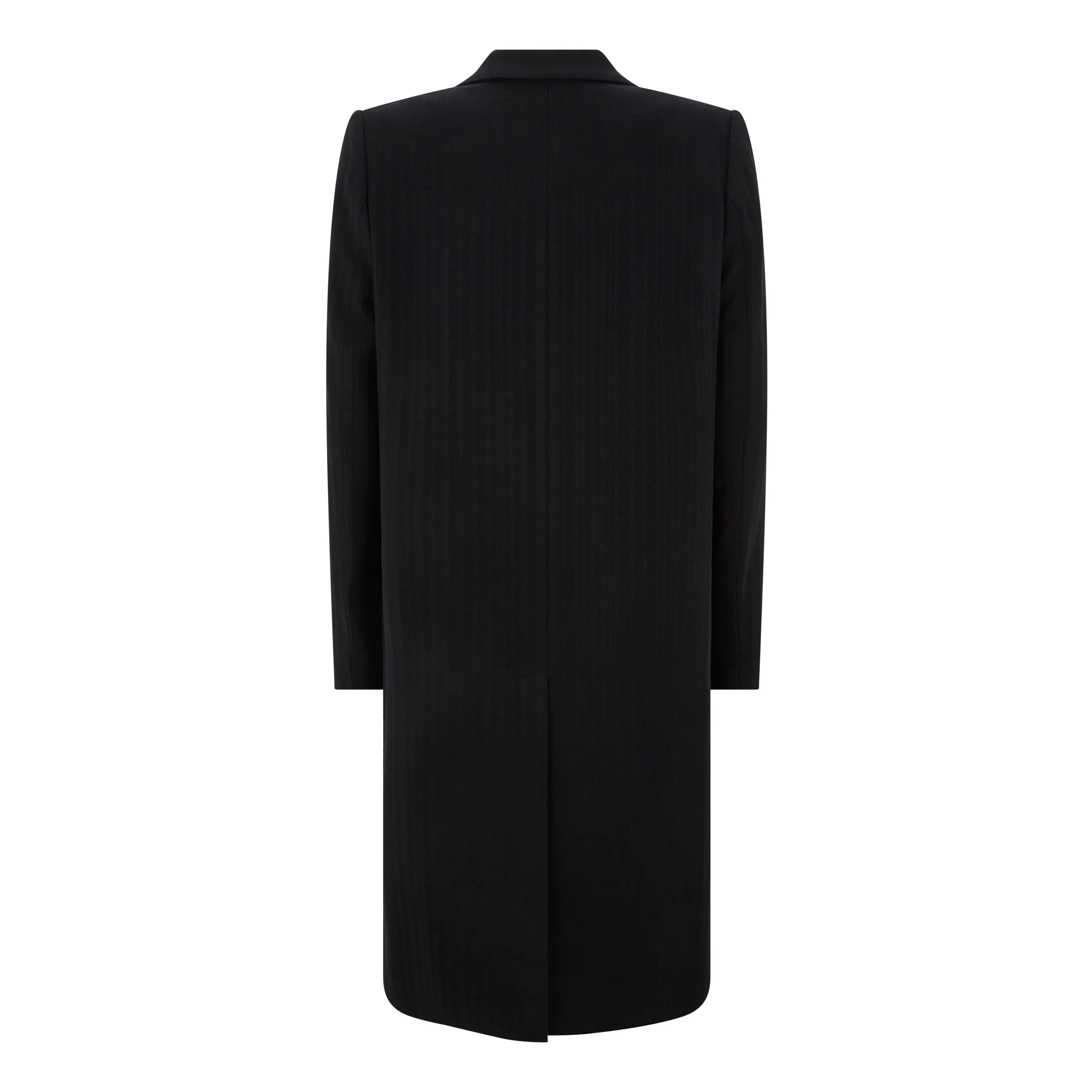 Tonal Stripe Wool Cashmere Coat