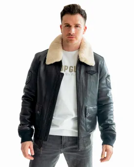 TOP GUN® AVIATOR LUXURY LEATHER BOMBER