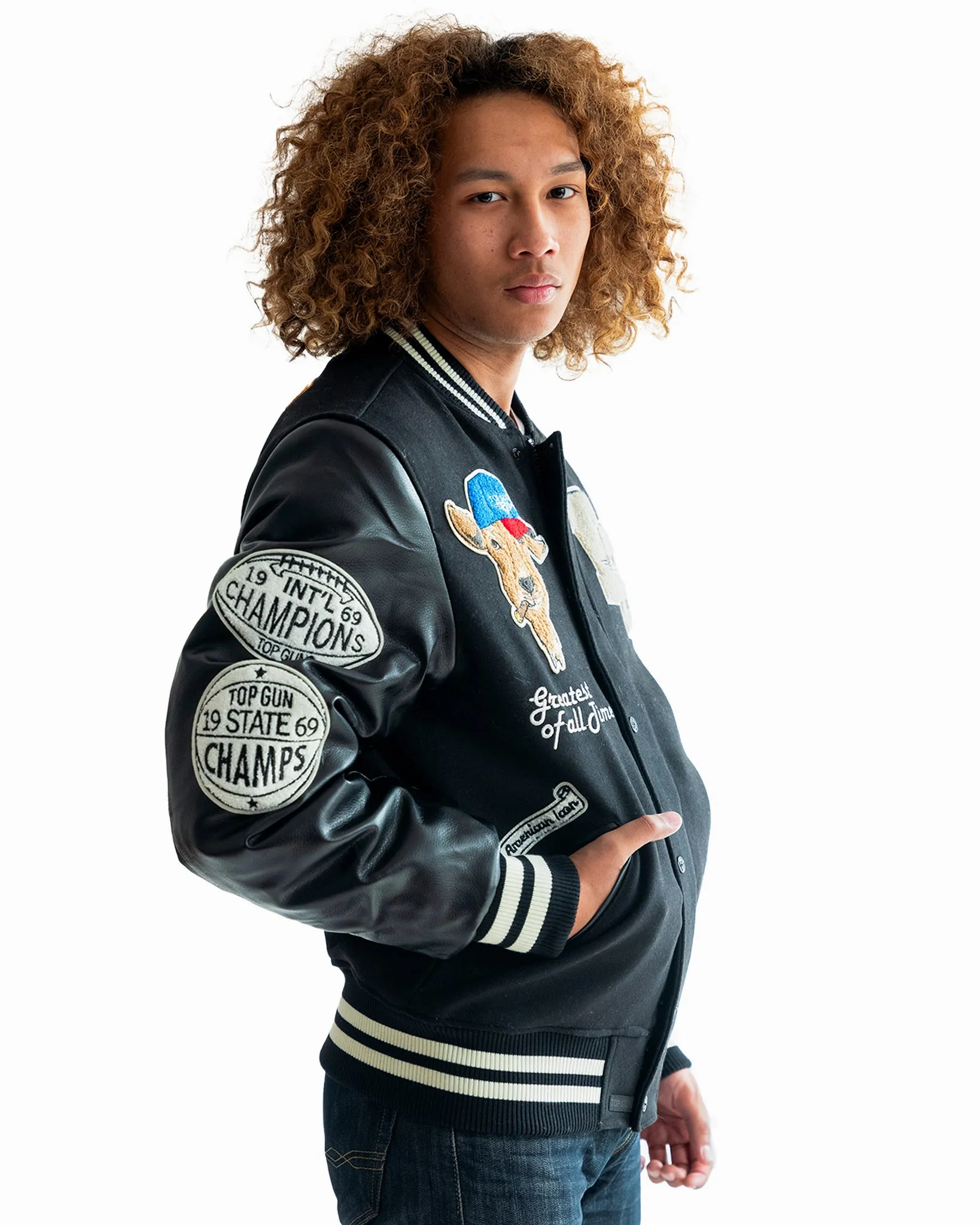 TOP GUN® MEN'S "GOAT" VARSITY JACKET