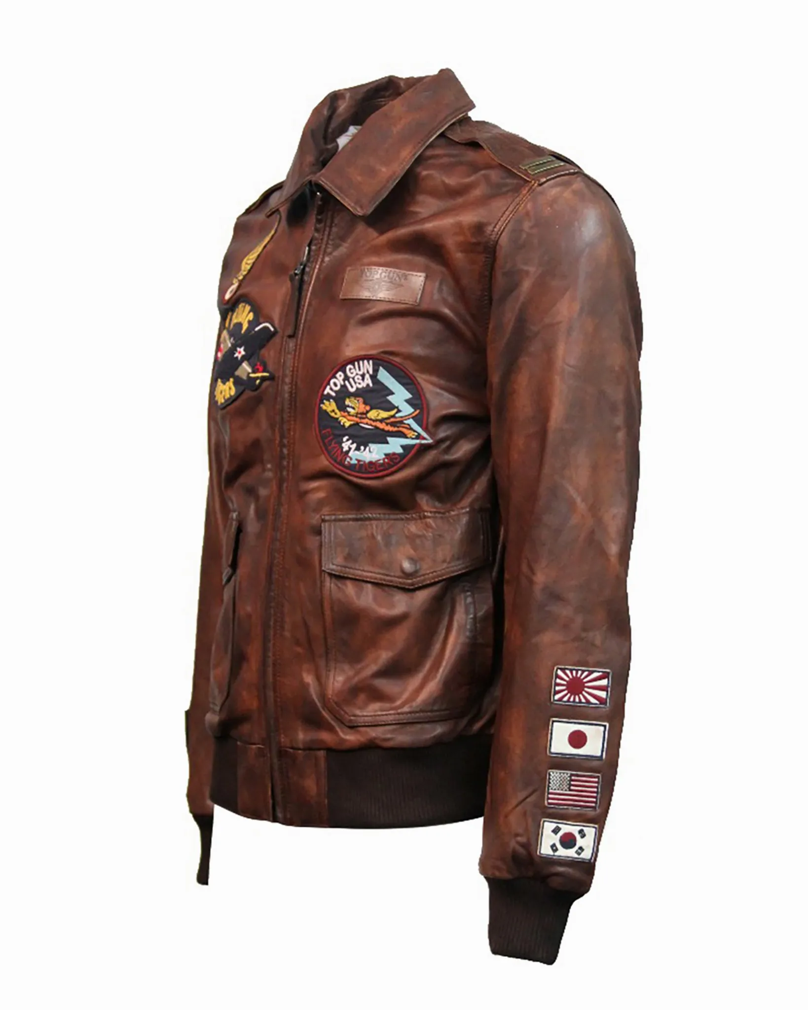 TOP GUN® "FLYING TIGERS" LEATHER JACKET