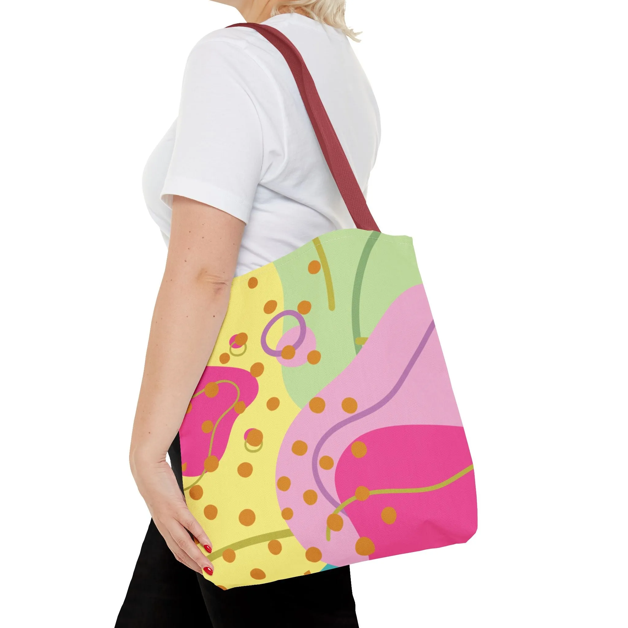 Tote Bag - Fun and Vibrant Digital Abstract Design