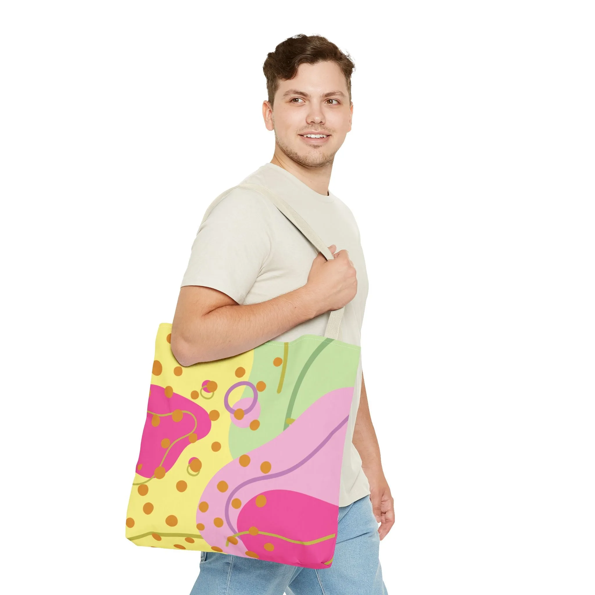 Tote Bag - Fun and Vibrant Digital Abstract Design