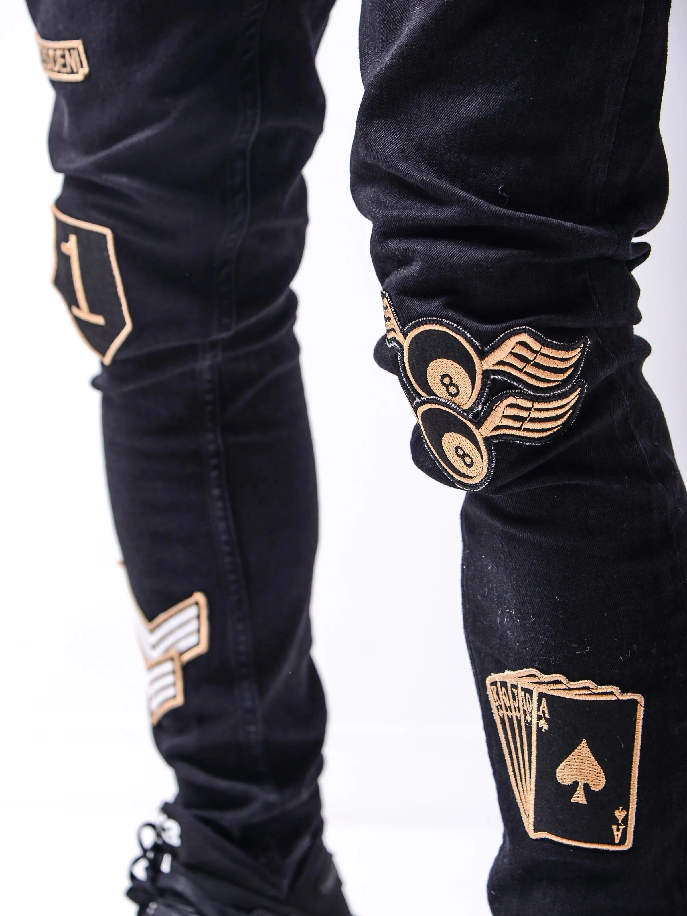 Tout Patches Jeans - Black G1