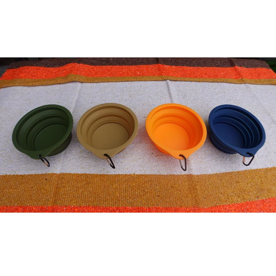 Travel Collapsible Pet Bowl with Clip