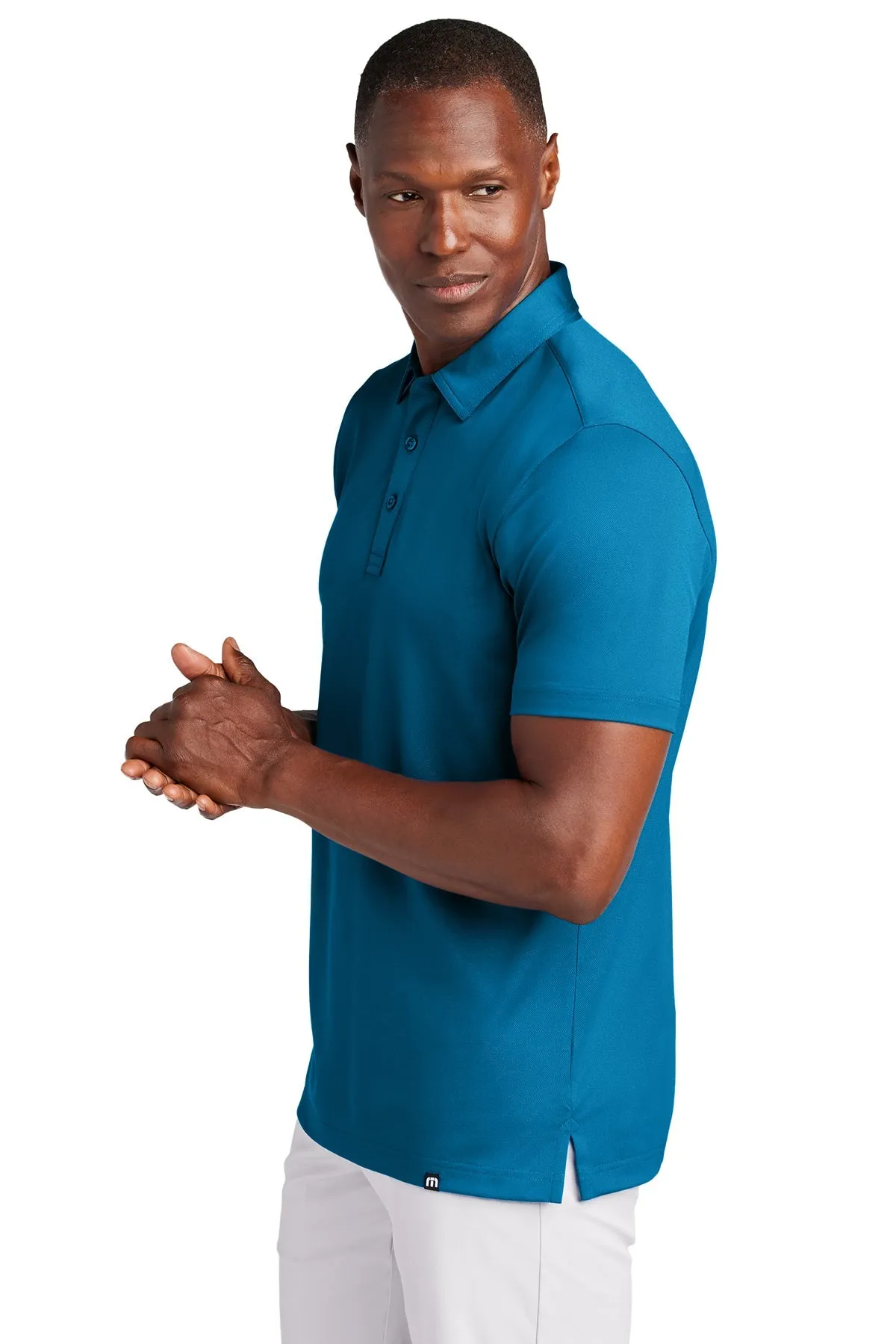 TravisMathew Cabana Solid Customized Polos, Classic Blue