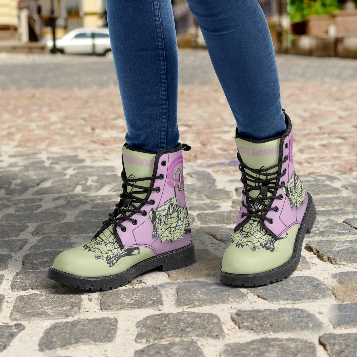 Trendy Leather Boots- Happy Dragon