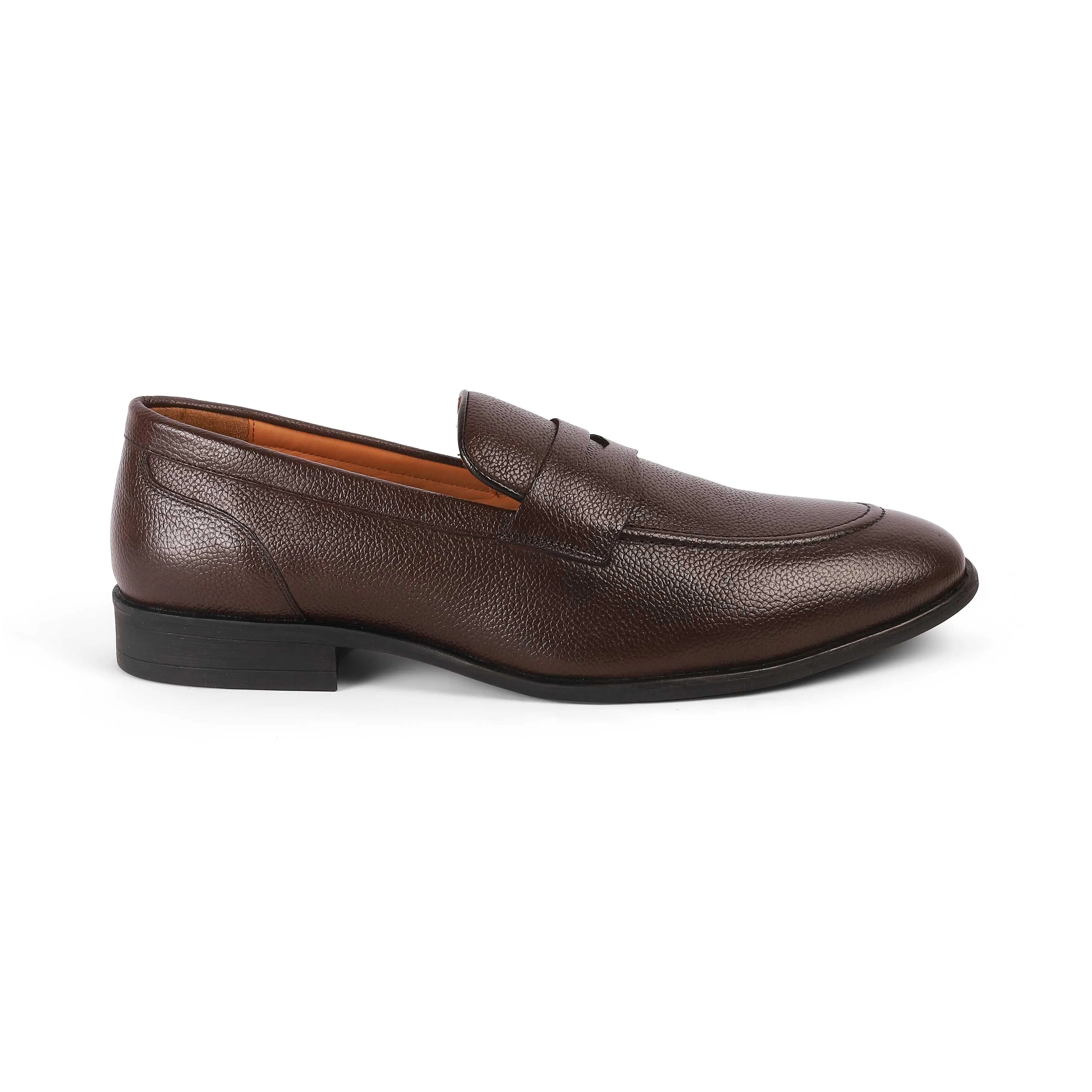 Tresmode Aris Brown Men's Leather Penny Loafers