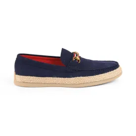 Tresmode Brad Blue Men's Suede Leather Loafers