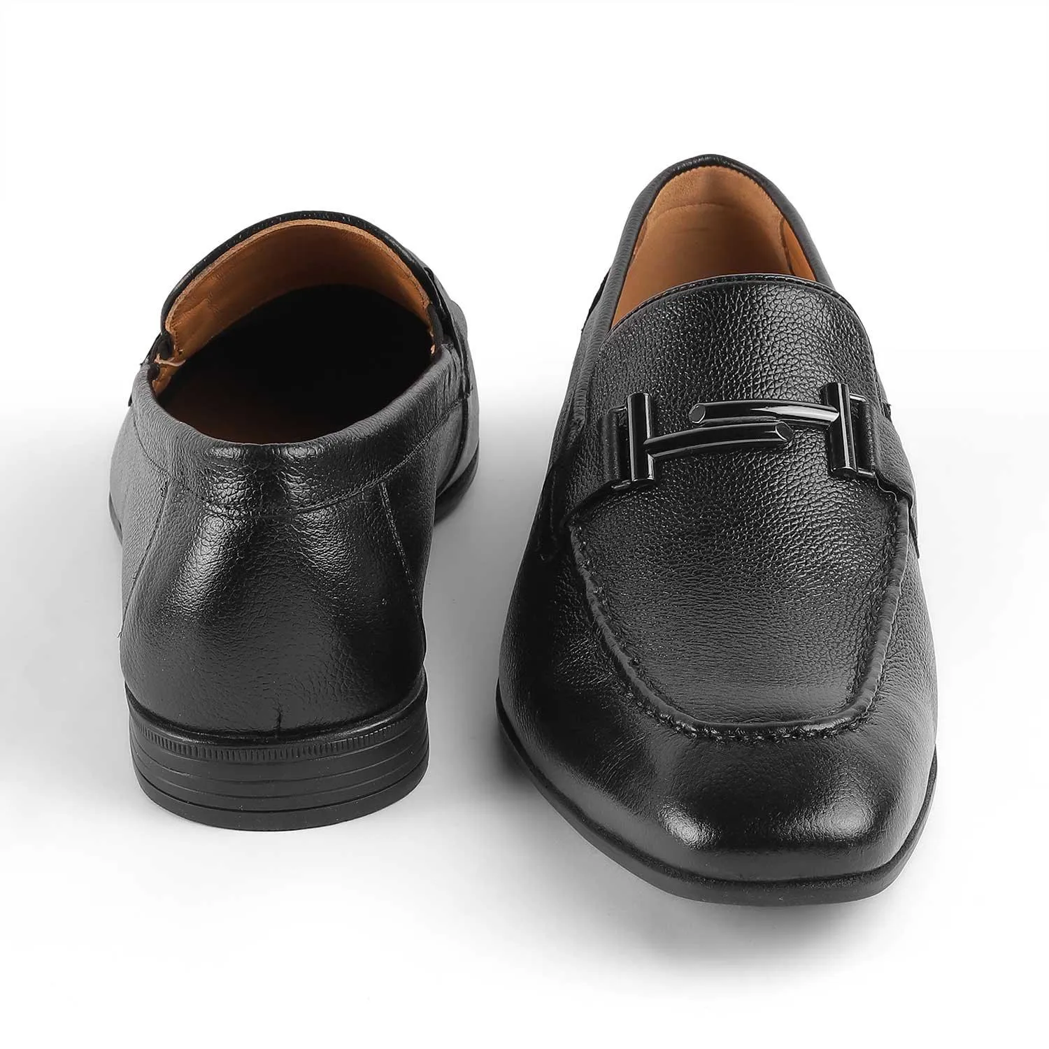 Tresmode Nelson Black Men's Leather Loafers