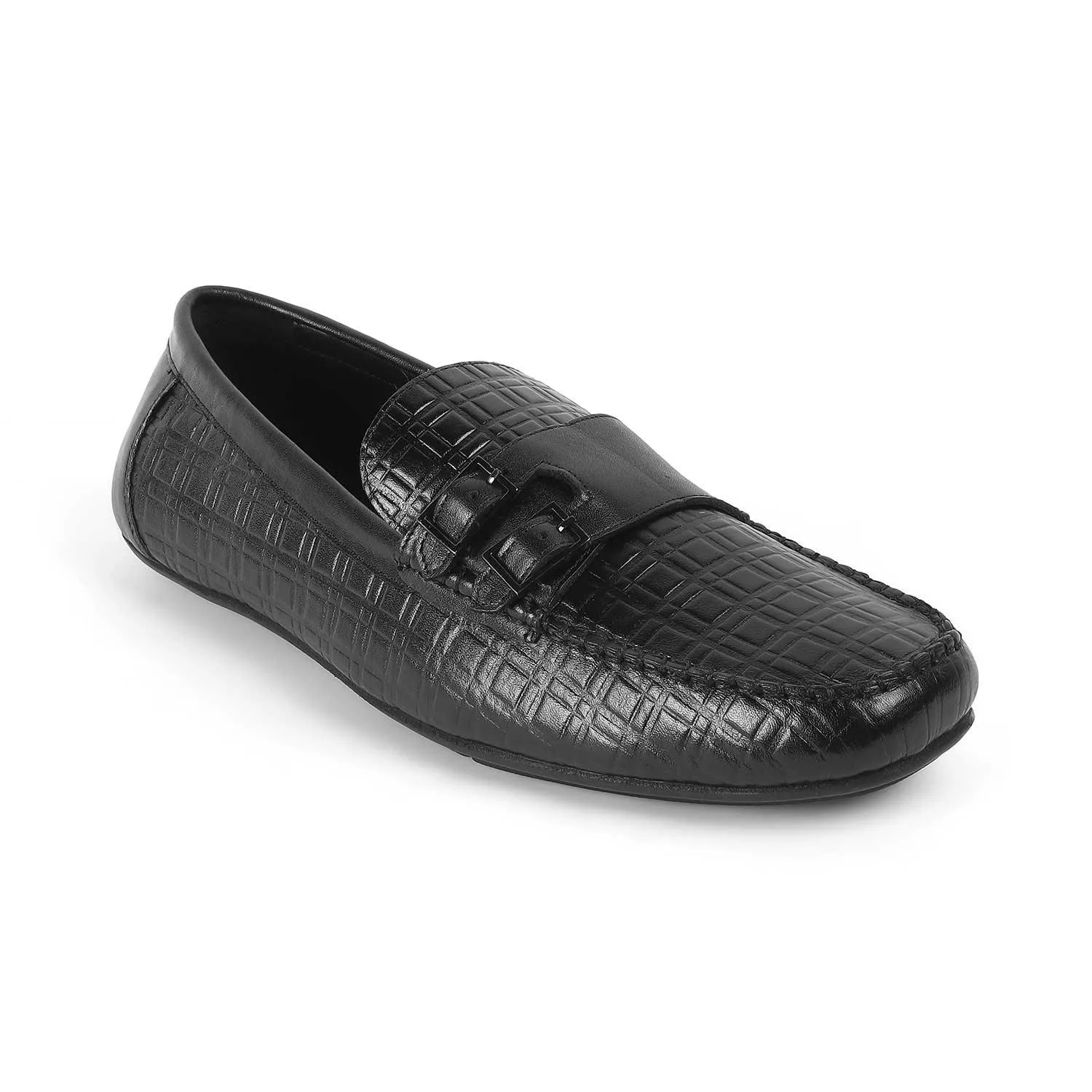 Tresmode Robert Black Men's Double Monk Shoes