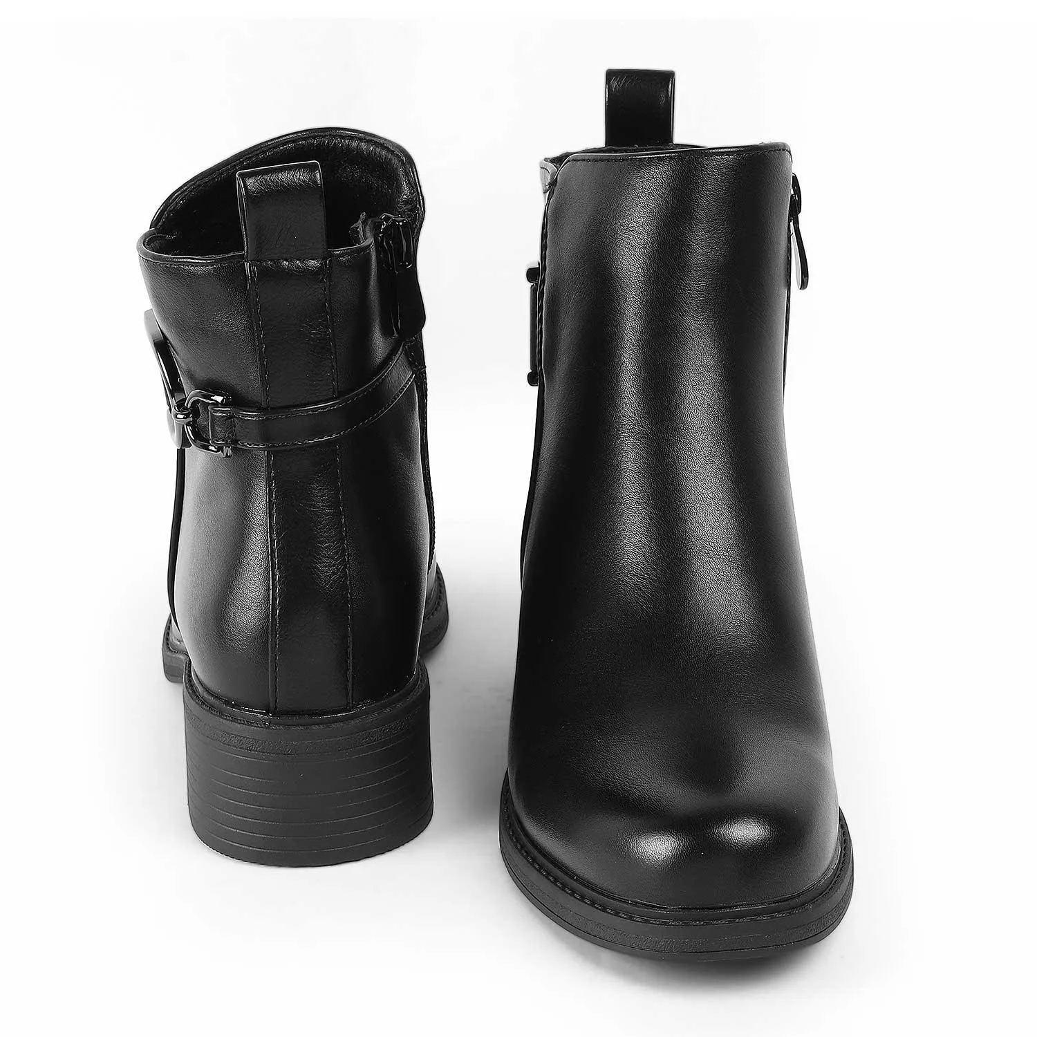 Tresmode Zurich Black Women's Ankle-length Boots