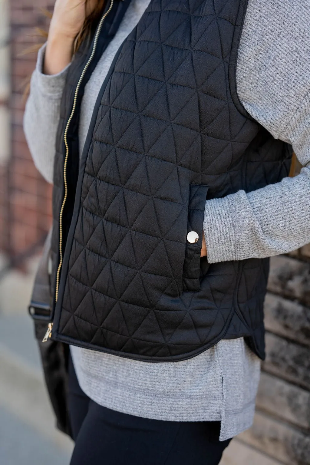 Triangle Quilted Puffer Vest