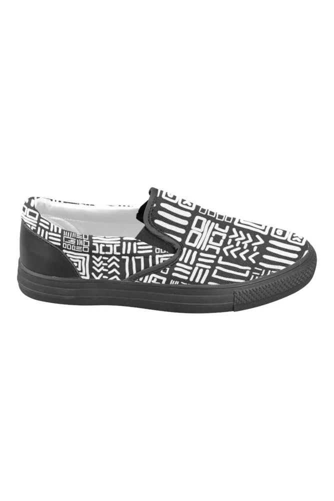 Tribal Pattern Men's Slip-on Canvas Shoes