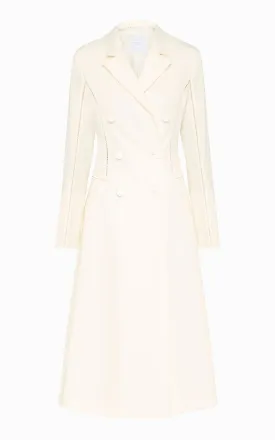 Triptych Spliced A-Line Coat | Ivory