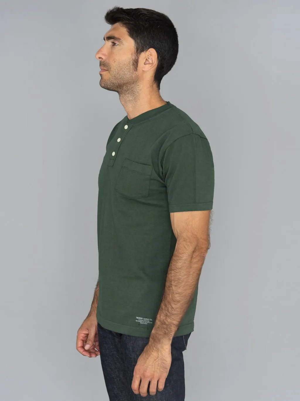 Trophy Clothing OD Henley Tee Olive