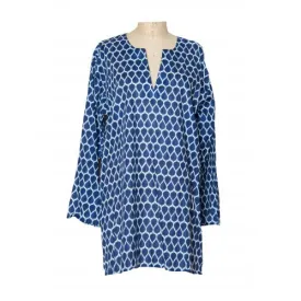 Tunic of Navy Waves Print