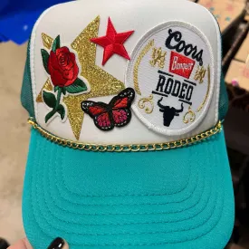 Turquoise Coors Custom Trucker Hat