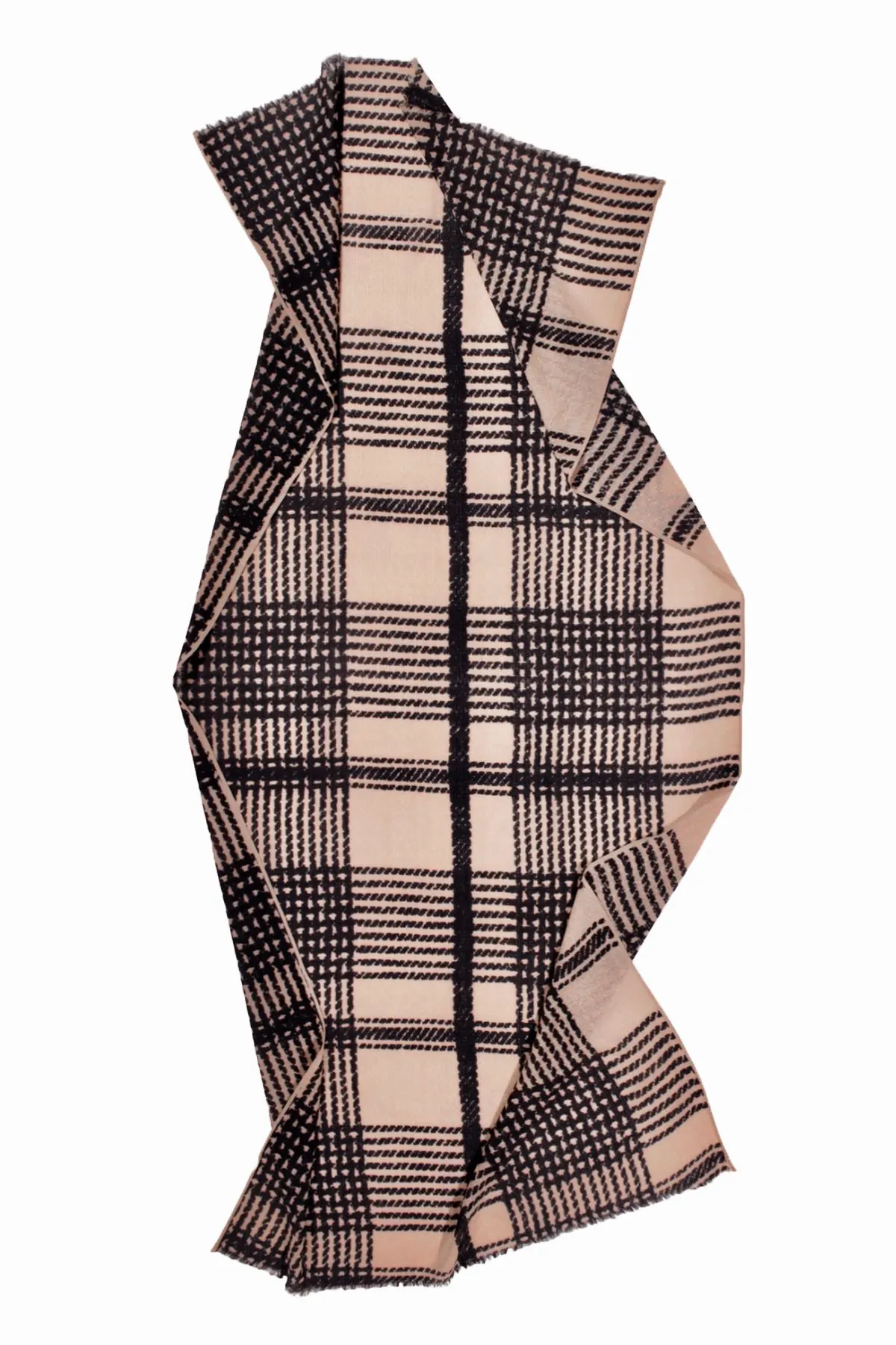 TWEED CHECK WOOL SCARF BY EPICE