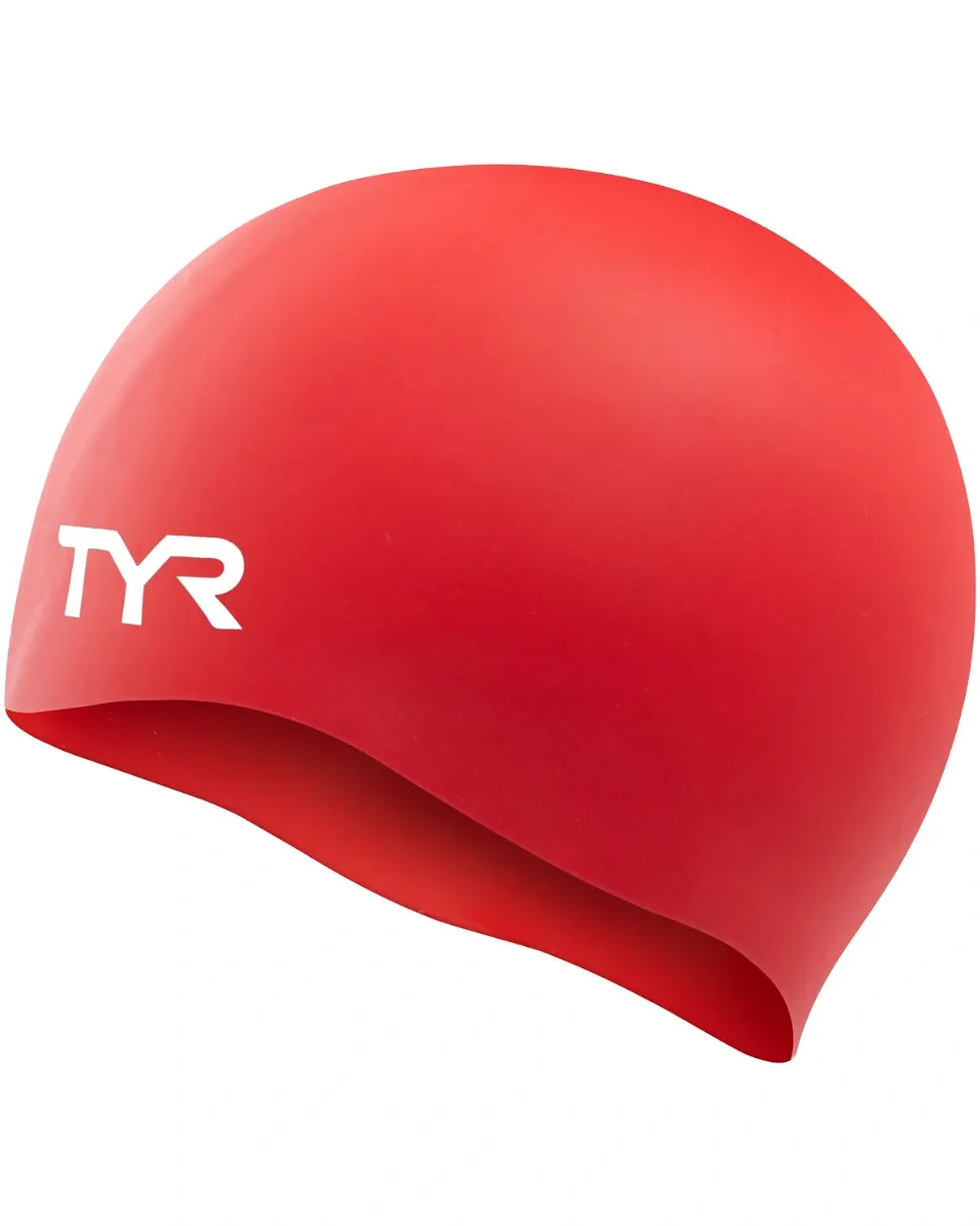 TYR Adult Silicone Wrinkle-Free Swim Cap