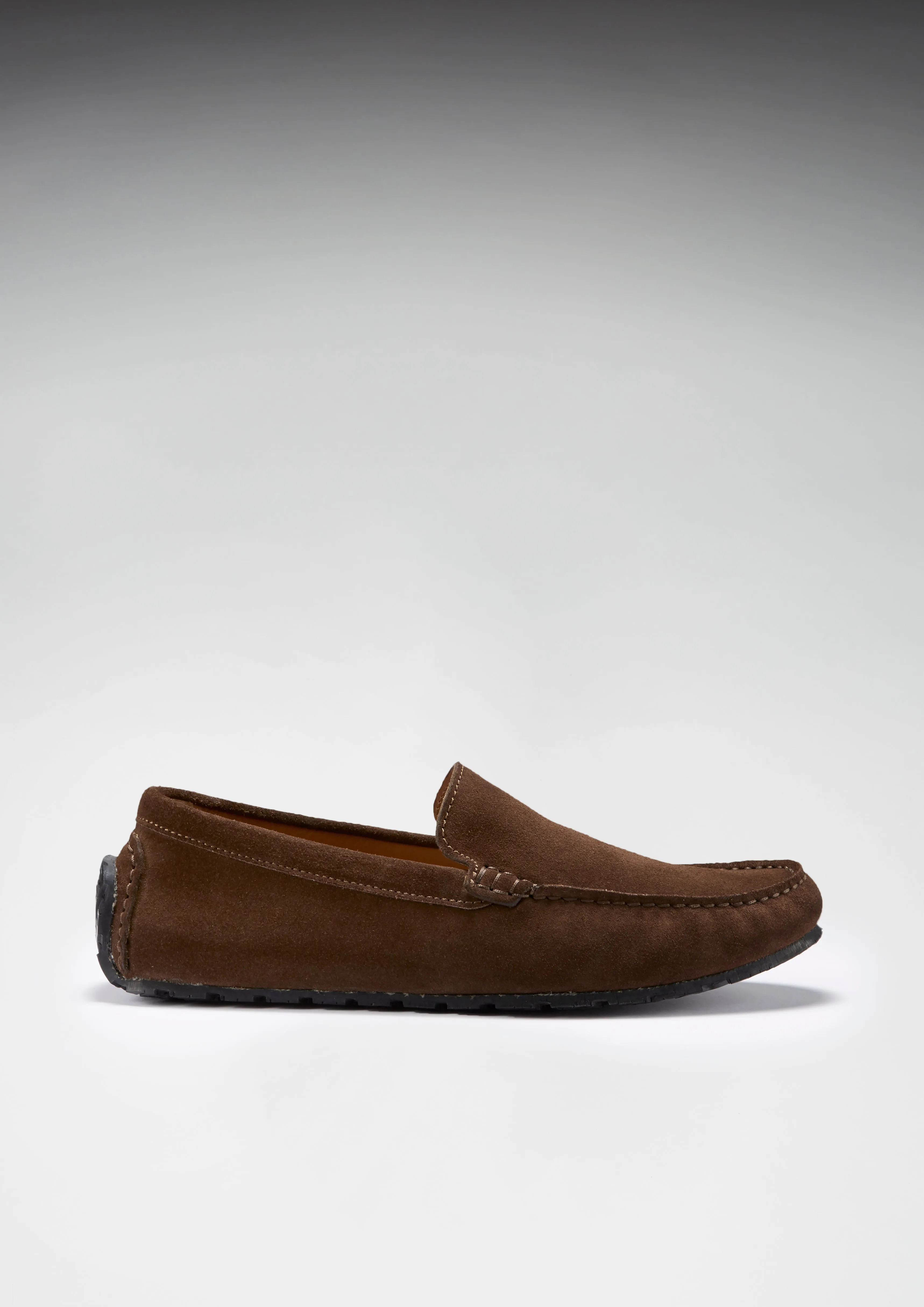 Tyre Sole Driving Loafers, brown suede